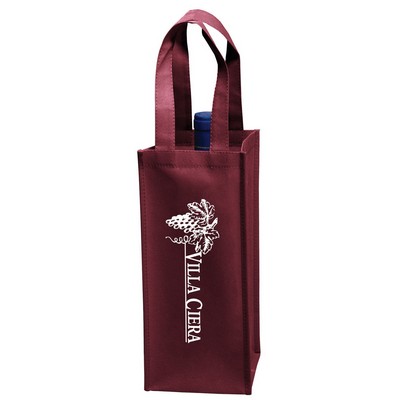 5"x5"x12" Wine Tote Bag - 1 Bottle Non-Woven Tote