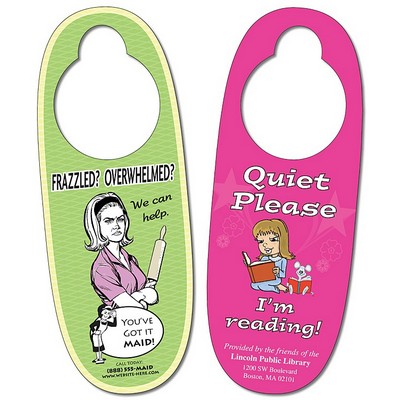 Door Hanger - 3x8 Extra-Thick Oval Shape - 24 pt.