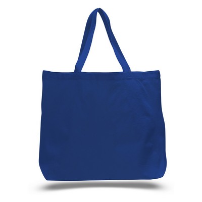 Colored Canvas Jumbo Tote Bag w/ Squared Bottom - Blank (20"x15"x5")