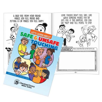 Let's Learn About Safe And Unsafe Touching Educational Activities Book - Personalized