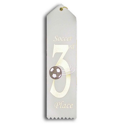 Stock Soccer Event Ribbon - 3rd Place