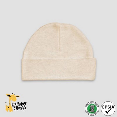 Baby Beanie Hats Oatmeal 65% Polyester 35% Cotton- Laughing Giraffe®