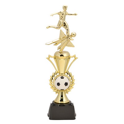 Radiance Soccer Trophy, Male, 14" Tall