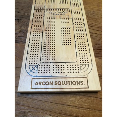 Classic Cribbage Set-Solid Wood 4 Track Board