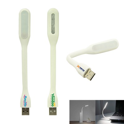 Luminous LED USB light - White