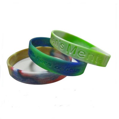 1/2" Debossed Swirled Silicone Bracelet