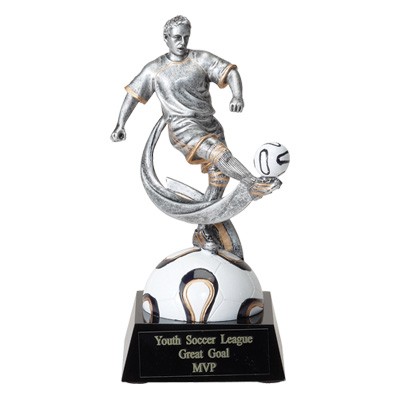 Resin Male Soccer Trophy