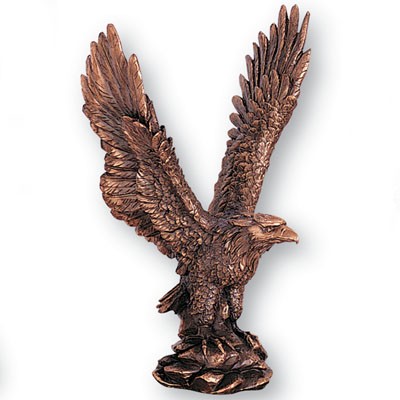 11½" Antique Bronze Coated Resin Eagle Figure