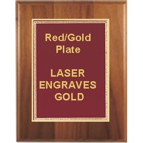 Cherry Plaque 6" x 8" - Red/Gold 4" x 6" Florentine Plate