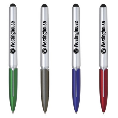 Mila Twist Action Plastic Ballpoint Pen w/Stylus