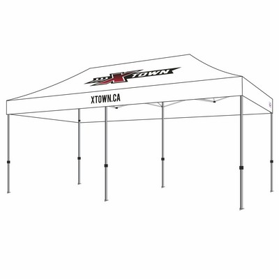 Industrial Grade Aluminum ML 10x20 Custom Canopy Kit (Full Color Thermal Print, 2 Locations)