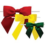 7/8" Pre-Tied Satin Bow w/Wire Twist