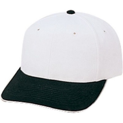 Heavy Brushed Cotton Twill Cap w/Sandwich Bill