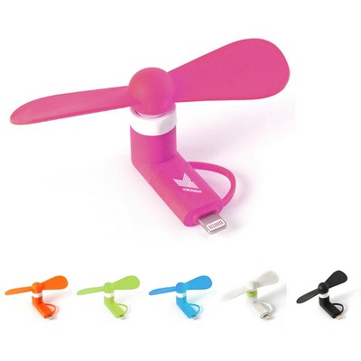 2-In-1 Mini USB Portable Cell Phone Fan