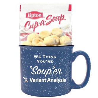 Camper Mug with Soup & Crackers (blue)