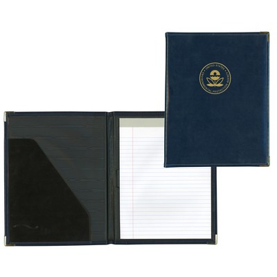 Turned Edge Vinyl Stitched Letter Size Padfolio