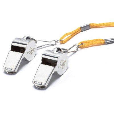 2pc Metal Whistles with Lanyard Set +120 DB