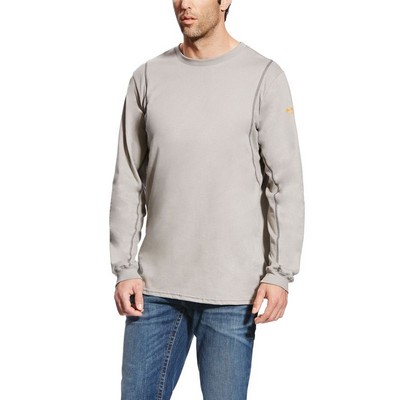 Ariat® FR AC Crew Men's Long Sleeve Silver Fox T-Shirt