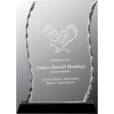 Scroll Facet Glass with Base Award