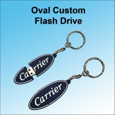 Oval Custom Flash Drive - 512 MB Memory