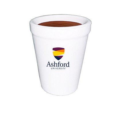 4-1/4"x2-1/4"x1-1/2" Coffee Cup Stress Reliever with Full Color Logo