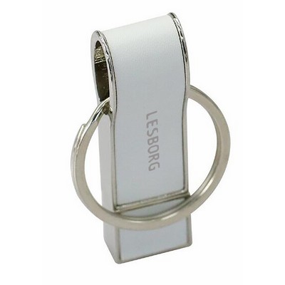 32GB Leather Whistle USB Flash Drive w/Keyring