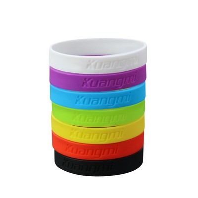 1" Debossed Silicone Wristband