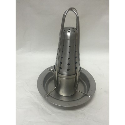 Beer Can Chicken Holder Stainless Steel Roasting Rack Includes Metal Canister and Drip Pan for Oven