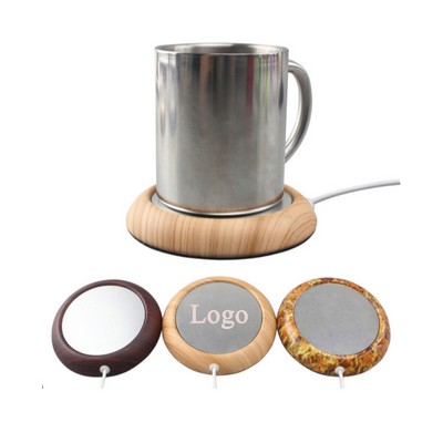 Light Wood Grain USB Electric Coffee Cup Warmer