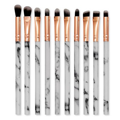 10 Small Marble Pattern Makeup Brush Makeup Set