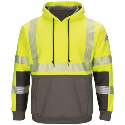 Bulwark® Men's Hi-Visibility Color Block Pullover Fleece Sweatshirt