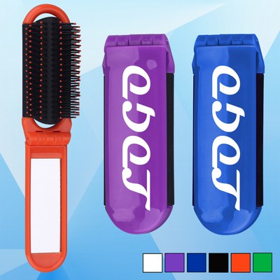 Kwik-Fix Folding Brush w/Mirror