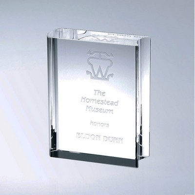 Optical Crystal Book Award, Large (5"x6-1/2")