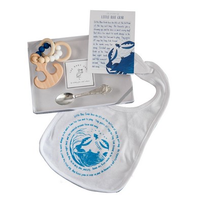 Salisbury Little Blue Crab Spoon & Bib Set w/Teether