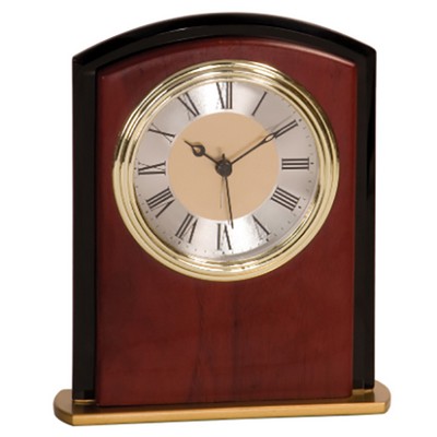 6.5" - Mahogany Finish Square Arch Clock