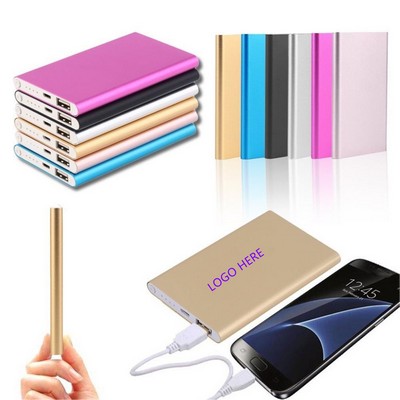 Metal Ultra-thin Portable Power Bank 4000 mAH