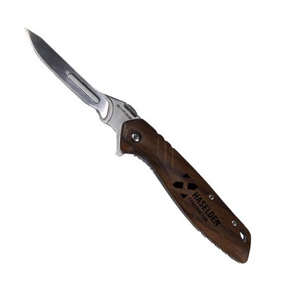 Flash - Wooden Swift Assist Folding Knife