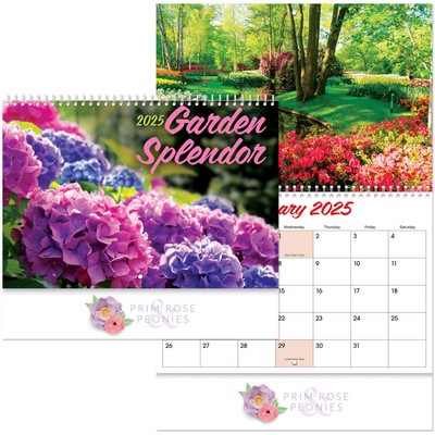 Full Color Garden Splendor Spiral Wall Calendar