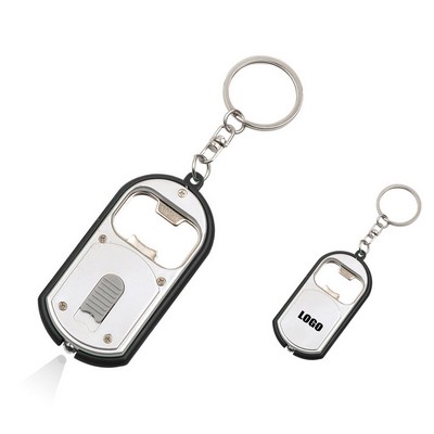 Bottle Opener With Flashlight Keychain