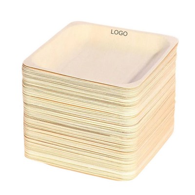 Disposable Bamboo Square Plates 7 Inch