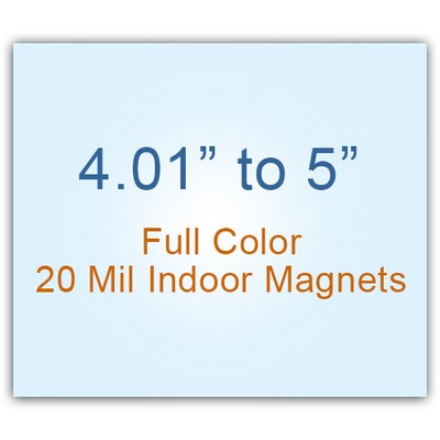 4.01 to 5 Square Inches Indoor Magnets - 20 Mil