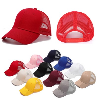 6 Panel Mesh Back Bassball Cap