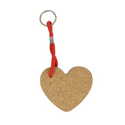 Heart Cork Keychain