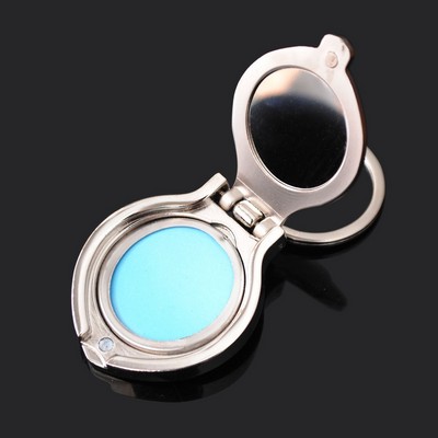 Round Mirror Photo Frame Keychain