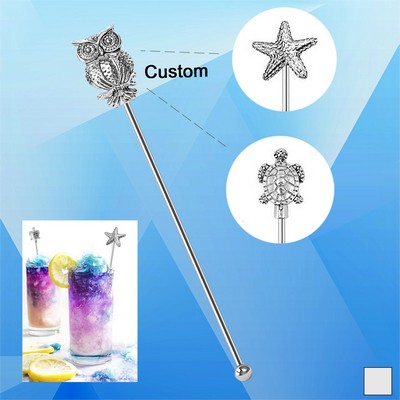 5 1/2" Stainless Steel Custom Cocktail Stirrer