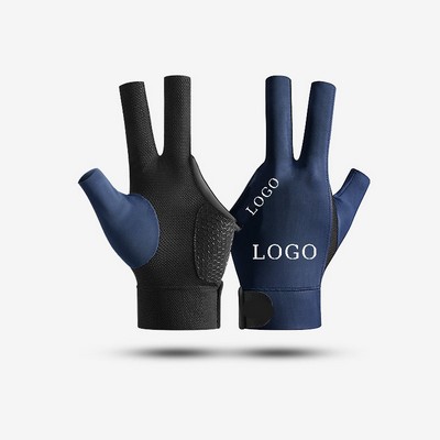 Billiards Left Handed 3-Finger Gloves