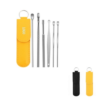 Stainless Steel Ear Scoop 6-Piece Set