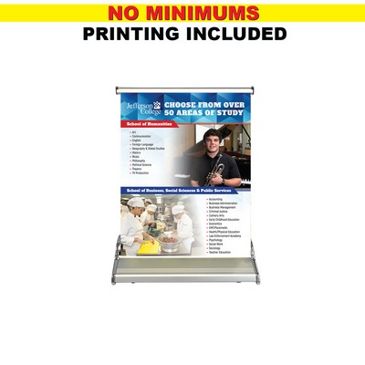 Extra Small Superior Retractable Banner - 24". Full Color, No Minimum