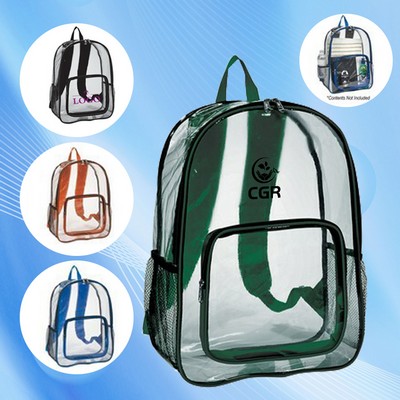 Robust PVC Clear School Backpack