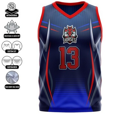 Women's Full Sublimation Basketball Jersey - Short Hole Mesh